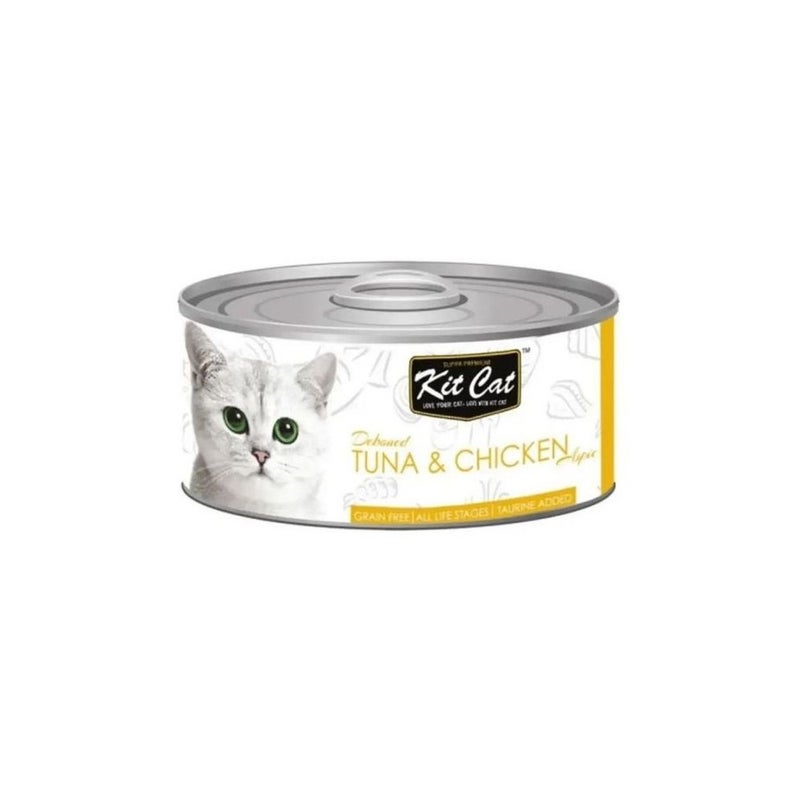 كت كات طعام قطط رطب قطع بدون عظم بالدجاج والتونا في الهلام